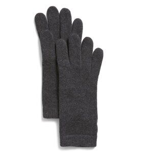 PORTOLANO Charcoal Grey Heather Cashmere Gloves